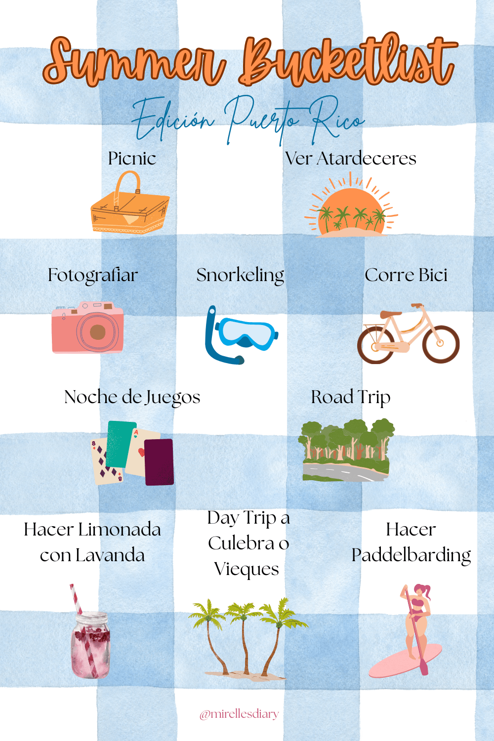 Mi Bucketlist de&nbsp;Verano